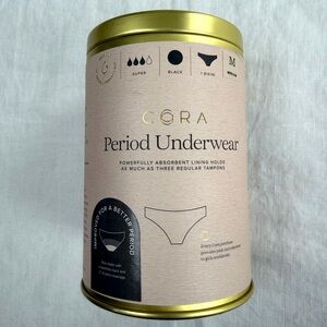 Cora Black Period Underwear For Women Size Medium M Eco Friendly Minimalist